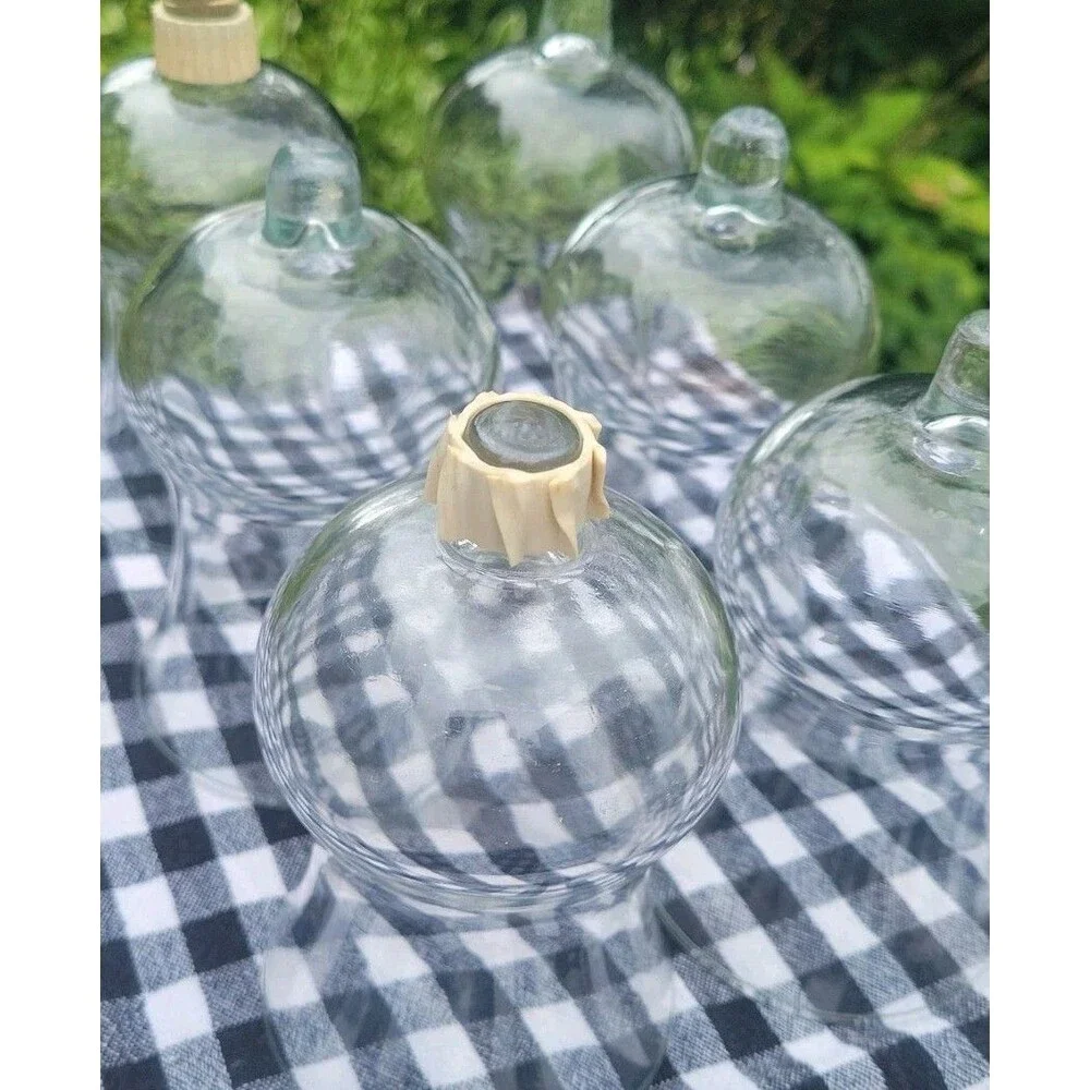 6 HOME INTERIORS / HOMCO VOTIVE CUPS - CLEAR GLASS TRADITIONS Home Decor 90's